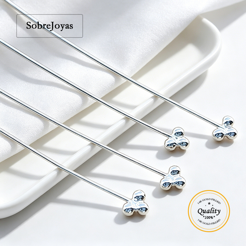 Jewelry Making Head Pins - 3個のボールヘッドピン、925スターリングシルバー、真珠ピン、針、ペンダント、DIYイヤリング製作、ジュエリーパーツ、卸売ビーズ