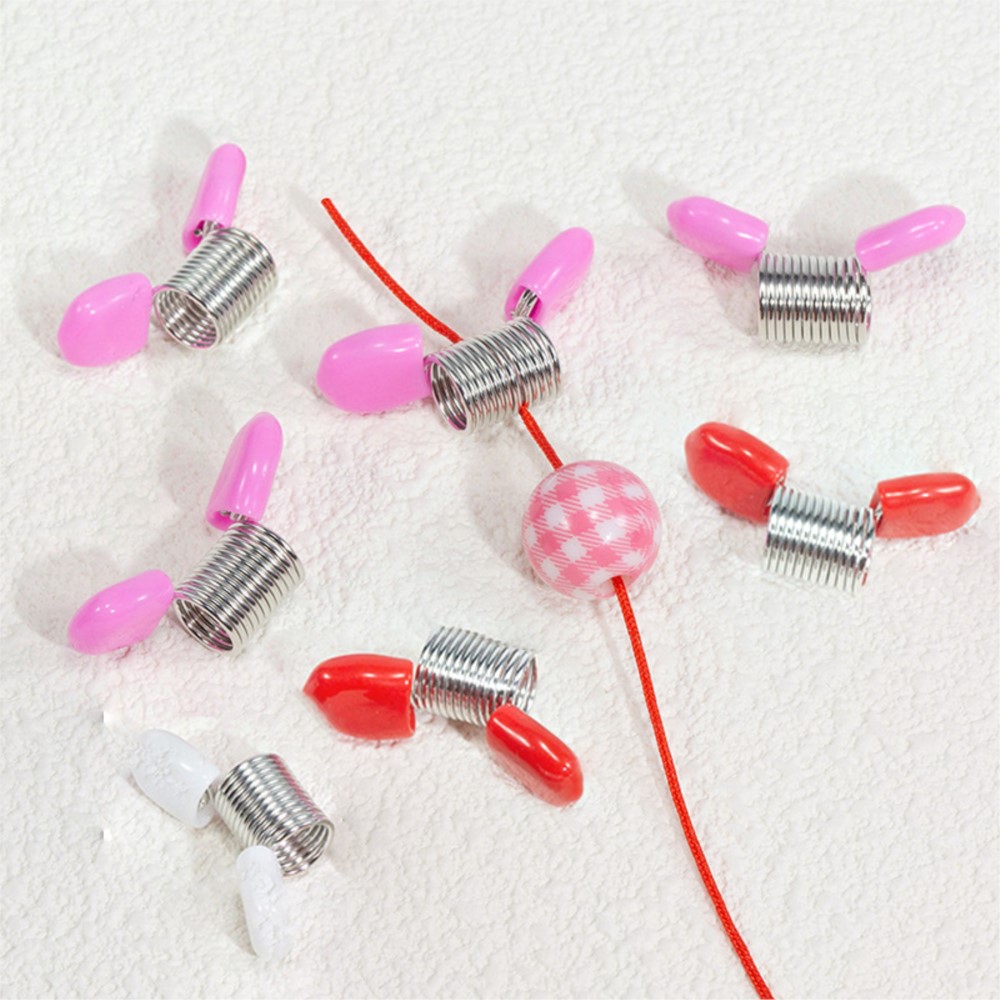 Jewelry Making Workshops - 5 個のスプリングビーズクランプクリエイティブワイヤーエンドジュエリー作成ツールビーズが落下するのを防ぐ DIY 手作りブレスレットネックレス