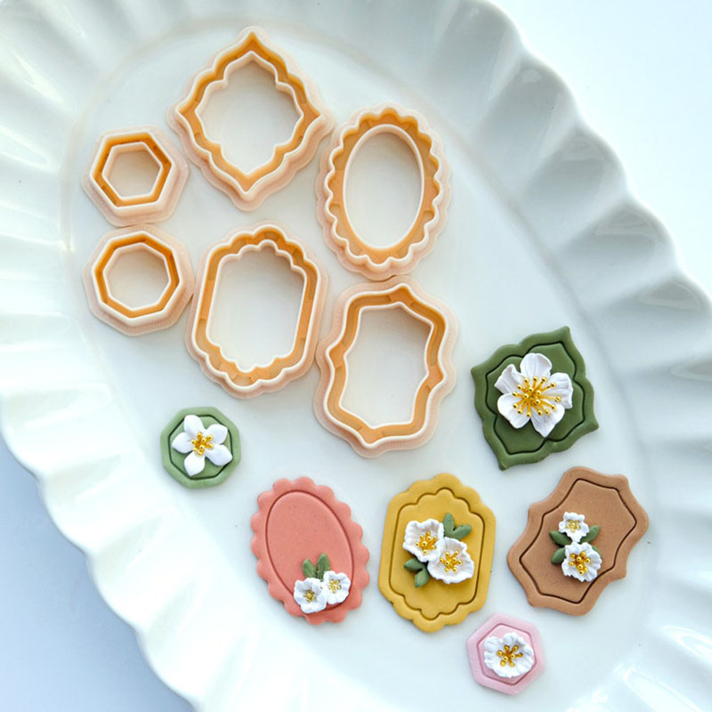 Jewelry Making Hand Tools - フレーム形状ポリマークレイカッター | フレームクレイカッター | イヤリングジュエリー作成 DIY