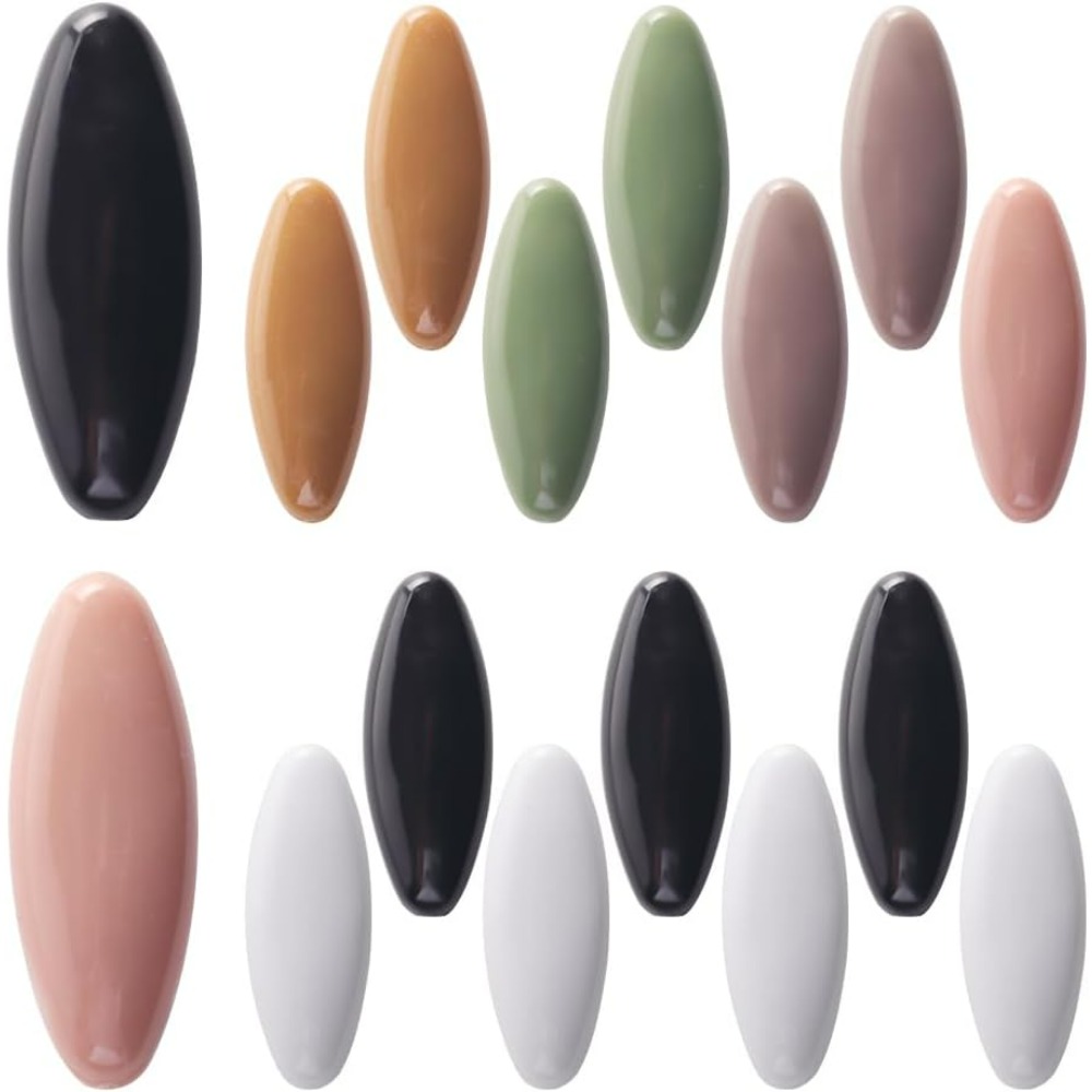 Head Pin Assorted - 16個入り 8色 ヒジャブピン カラフルな楕円形 アソート スカーフ安全ピン