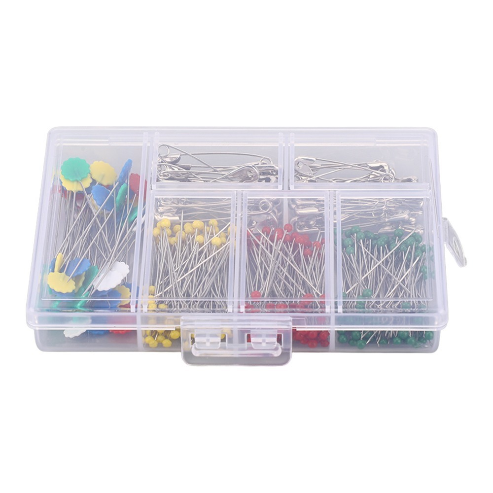 Head Pin Assorted - 400個入りバルク縫製ピンセット 多色アソートメント DIY装飾ピン ガラスボールヘッドピン ストレートピン