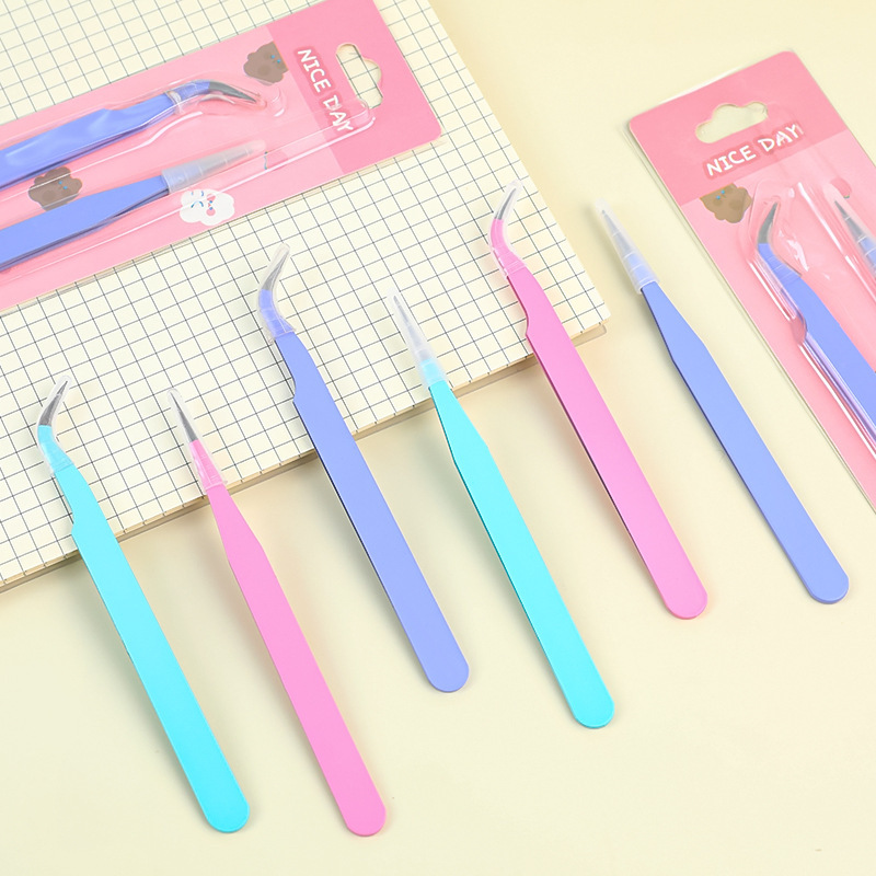 Jewelry Making Hand Tools - ピンセット6本セット - DIYスクラップブッキング、ジュエリー製作、ビーズ細工用の角度付きとストレートハンドツール - スクラップブッキング用品