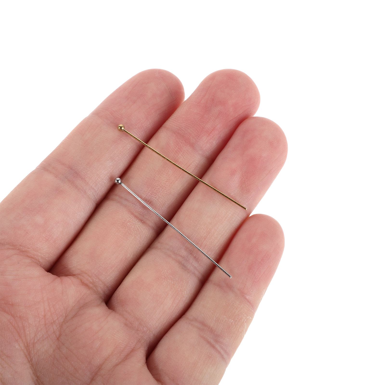 Jewelry Making Head Pins - 100個入りジュエリー製作用ヘッドピン ステンレス製ボールヘッドビーズピン DIYイヤリング、ネックレス、ブレスレット、クラフトビーズ用