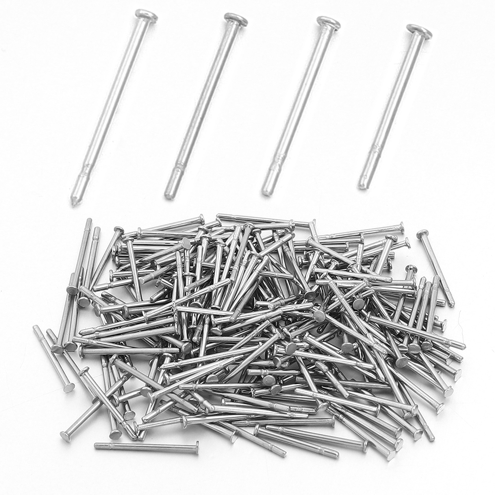 Jewelry Making Head Pins - 200個/ロット 316ステンレス鋼 フラットヘッド イヤピン イヤリングスタッド ブランクポストベースピン