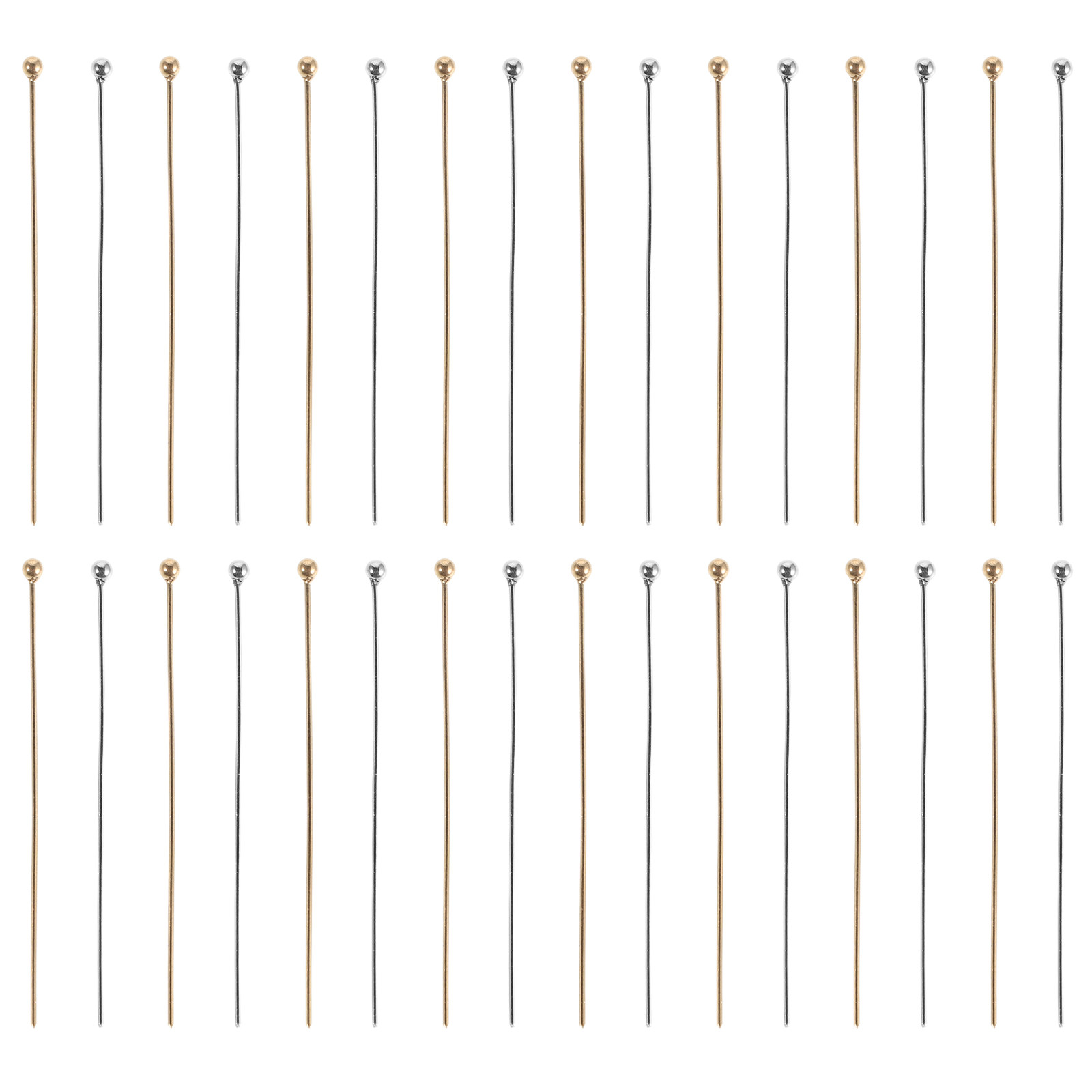 Jewelry Making Head Pins - 100個入りジュエリー製作用ビーズピン ステンレス製ボールヘッドスティックピン DIYイヤリング ネックレス ブレスレット クラフト用