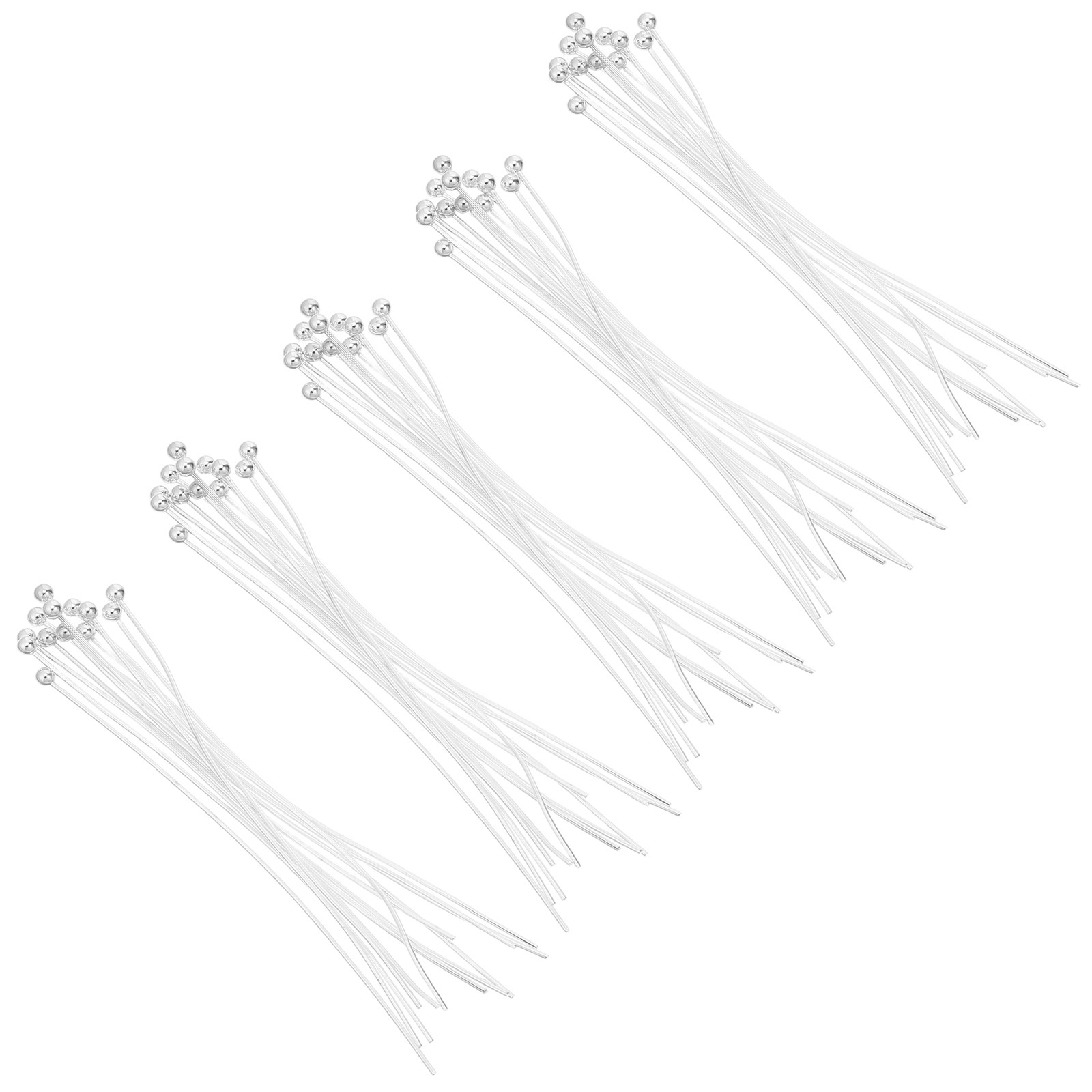 Jewelry Making Head Pins - 200個入りフレキシブルメタルボールヘッドピン ステンレス製 ジュエリー製作用 イヤリング ブレスレット ネックレス