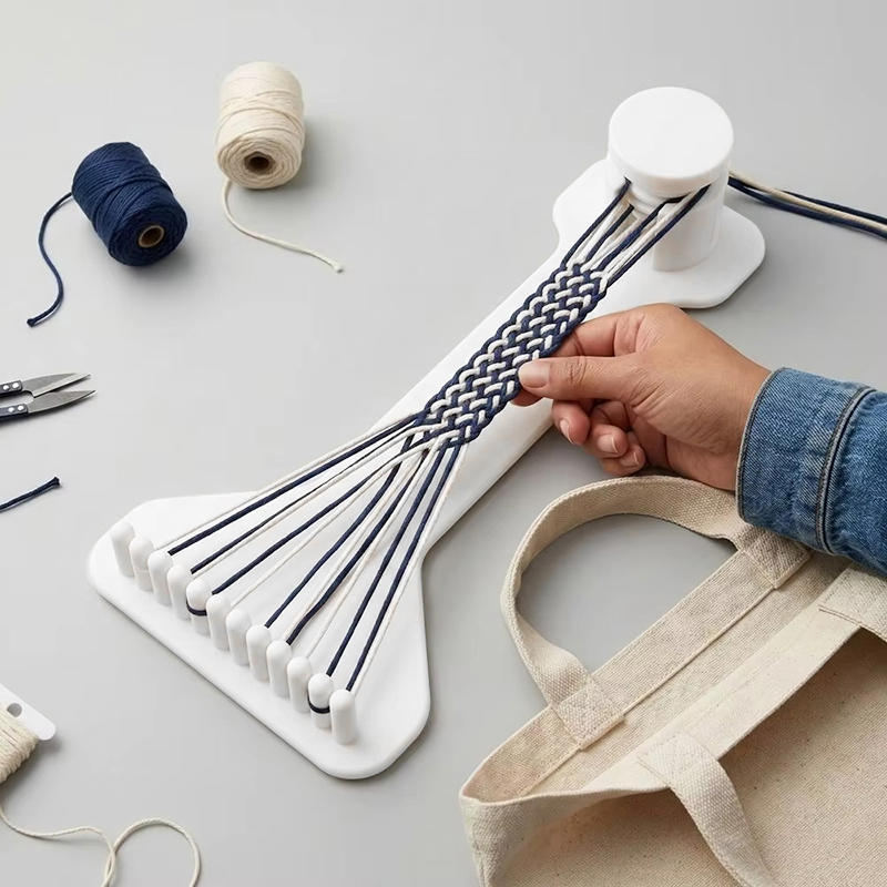 Jewelry Making Hand Tools - 調整可能なミニ3DプリントDIYロープ編みラック手芸織りツール、ブレスレットジュエリー製作クラフト用品