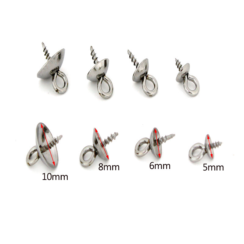 20個入り ステンレス製クラスプ フック スクリューアイピン - Jewelry Making Charms のレビューと価格