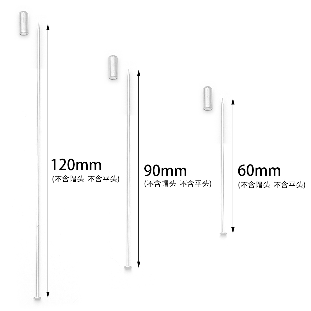 10個入り 60/90/120mm 銅製ブローチピン フラッ - Jewelry Making Head Pins のレビューと価格