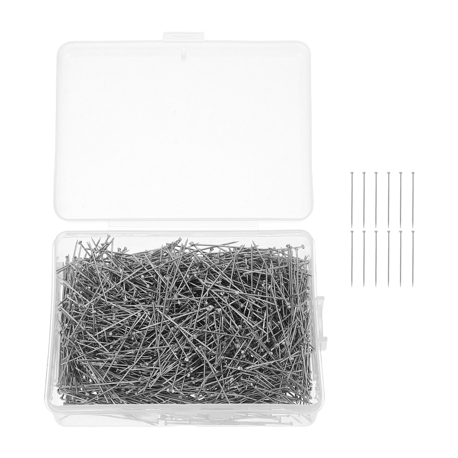 1600個入りステンレス製平頭ピン、頑丈なDIY用裁縫ピン、 - Jewelry Making Head Pins のレビューと価格