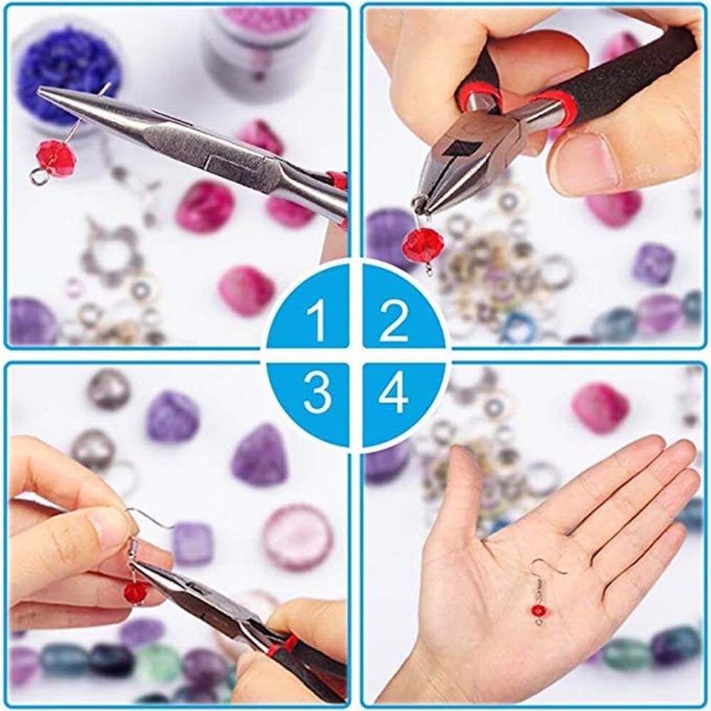 19点入りプロ用アクセサリーDIYブラックバッグクラフトプラ - Jewelry Making Kit Professional のレビューと価格