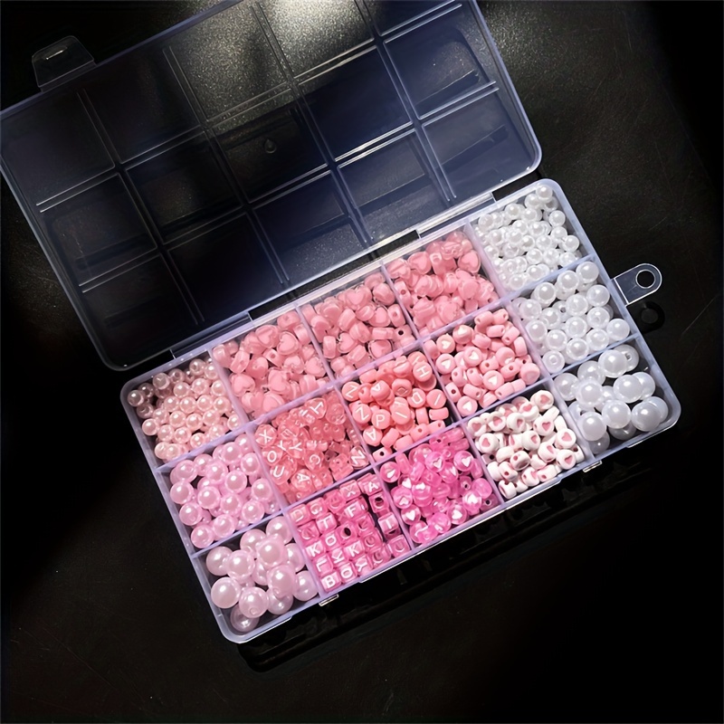 10個入りピンクアルファベットボックス、アクリルビーズ、手作 - Jewelry Making Diy Kit のレビューと価格