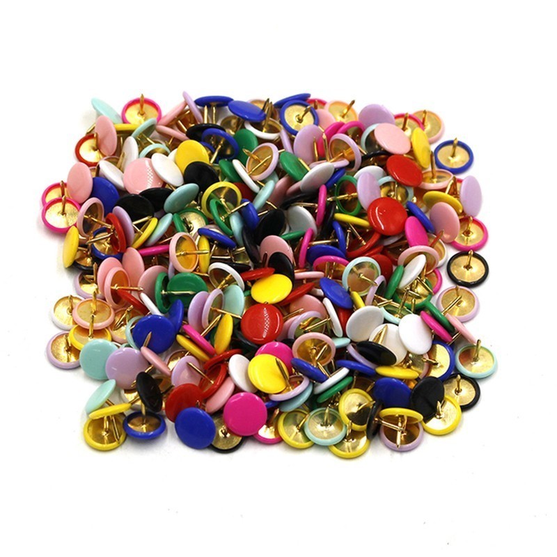 200個の丸頭プッシュピン、ソフトコーティンググリップ、カレ - Head Pin Assorted のレビューと価格