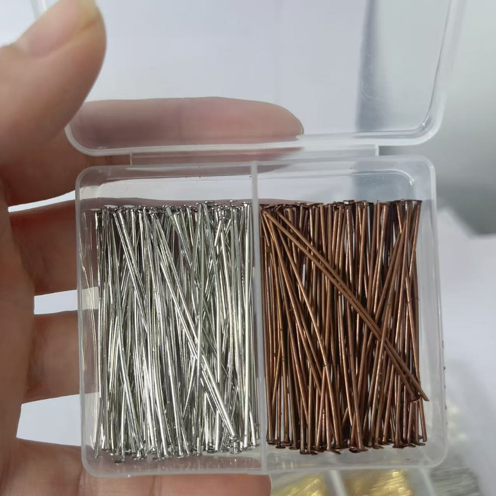 200本入り 30/40/50mm 鉄製針 ボックス入り 卸 - Jewelry Making Head Pins のレビューと価格