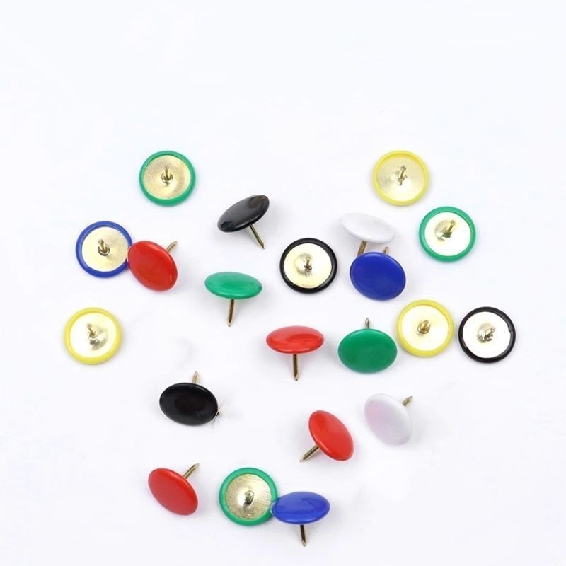 435個の丸頭プッシュピン、オフィス掲示板用、ランダムカラー - Head Pin Assorted のレビューと価格