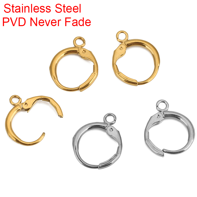 10 個 PVD ​​色褪せないステンレス鋼のイヤリングフッ - Jewelry Making Pins のレビューと価格