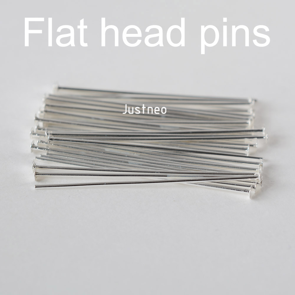 925スターリングシルバーフラットヘッドピン、シルバーTピン - Jewelry Making Head Pins のレビューと価格