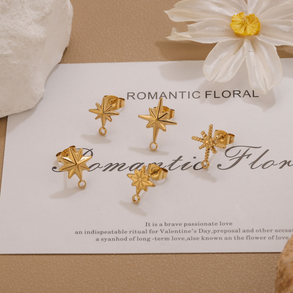 6個入りステンレス製スターピアススタッド、イヤリング製作ツー - Jewelry Making Workshops のレビューと価格