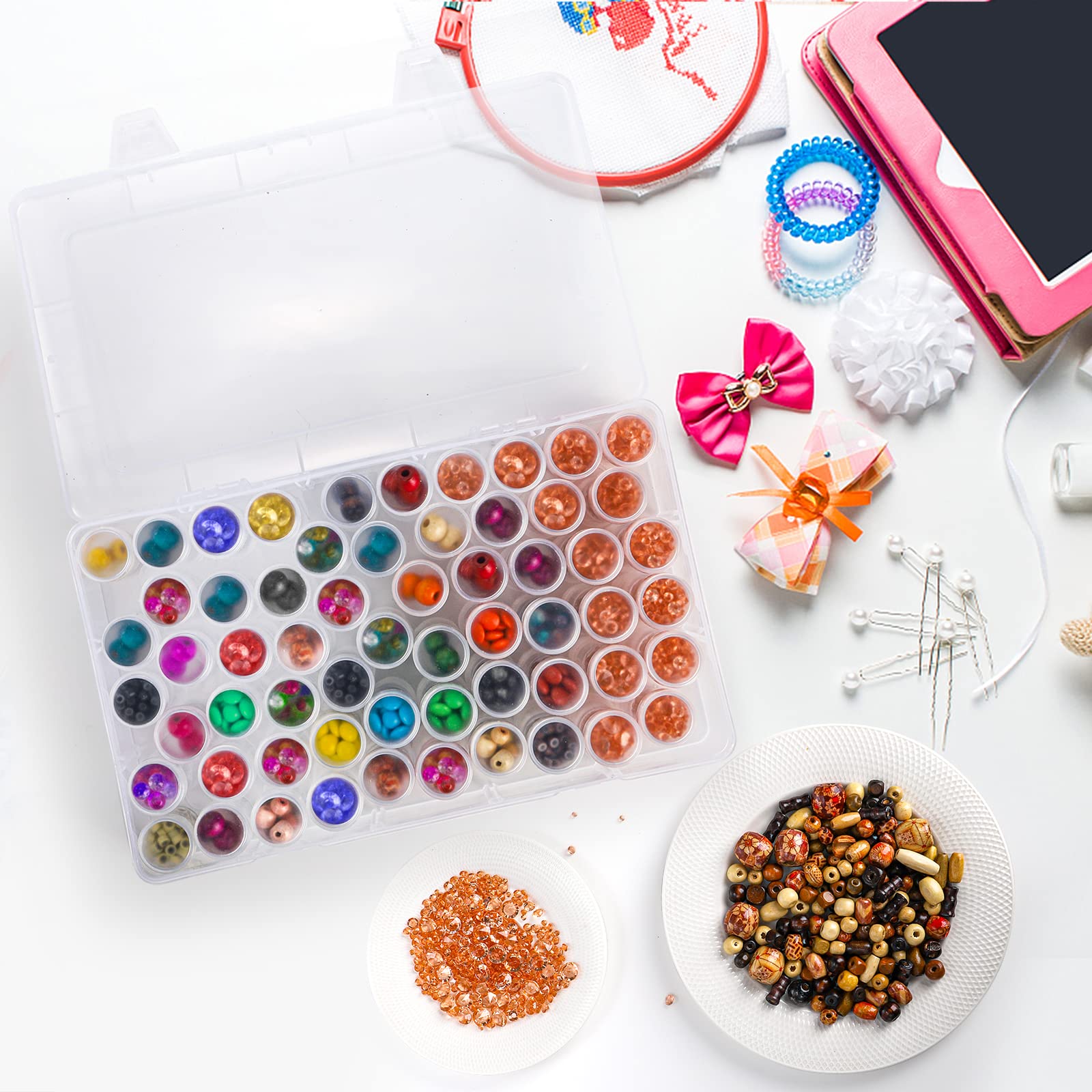 1pc 24/30//38/60 スロットプラスチック収納ボ - Jewelry Making Workshops のレビューと価格