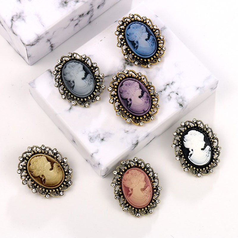女性のためのヴィンテージスタイルのクリスタルブローチ,ライン - Head Pin Assorted のレビューと価格