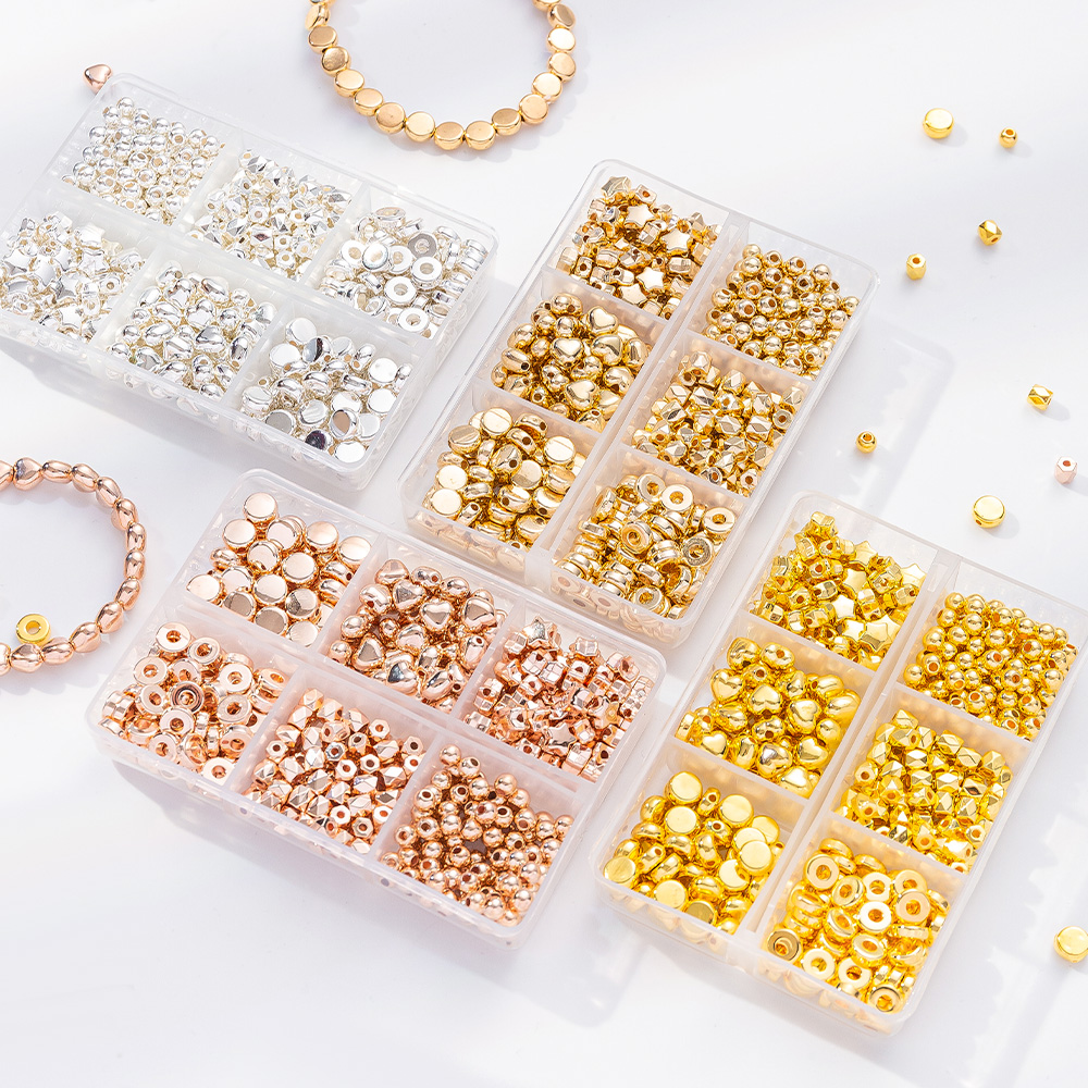 6 スタイル 4 色箱入り CCB スペーサービーズ各種ブレ - Jewelry Making Diy Kit のレビューと価格