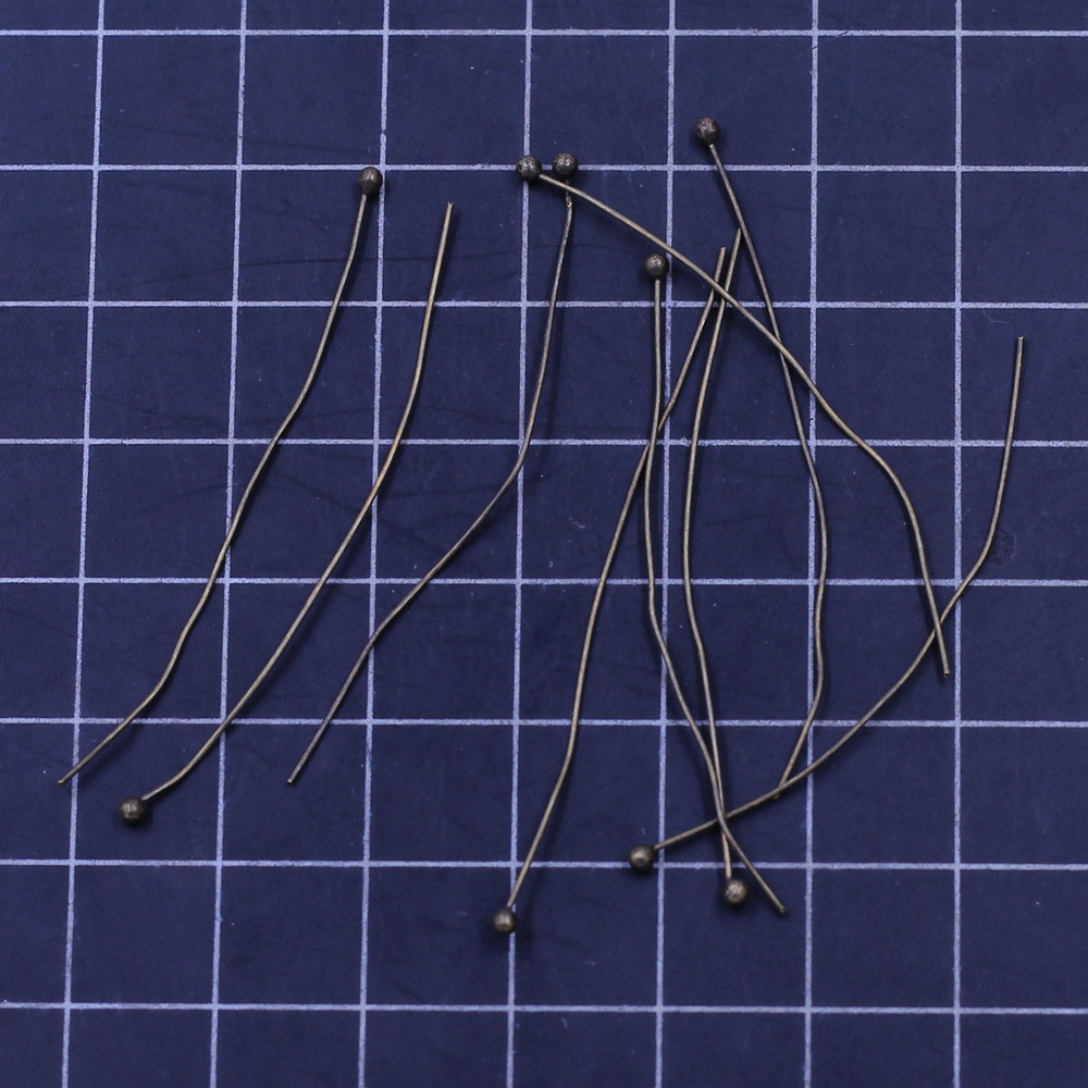 100 個の銅ボールヘッドピン針ブロンズトーン手作りクラフト - Jewelry Making Head Pins のレビューと価格