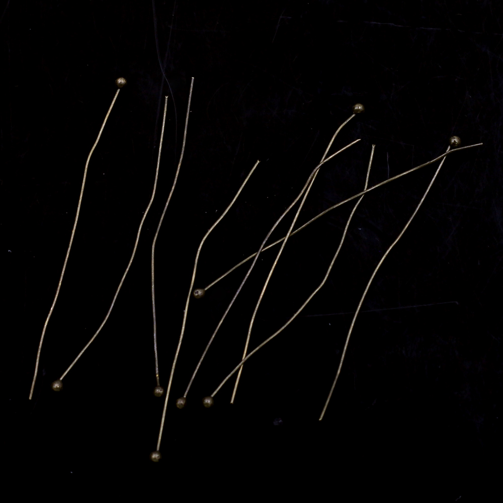100 個の銅ボールヘッドピン針ブロンズトーン手作りクラフト - Jewelry Making Head Pins のレビューと価格