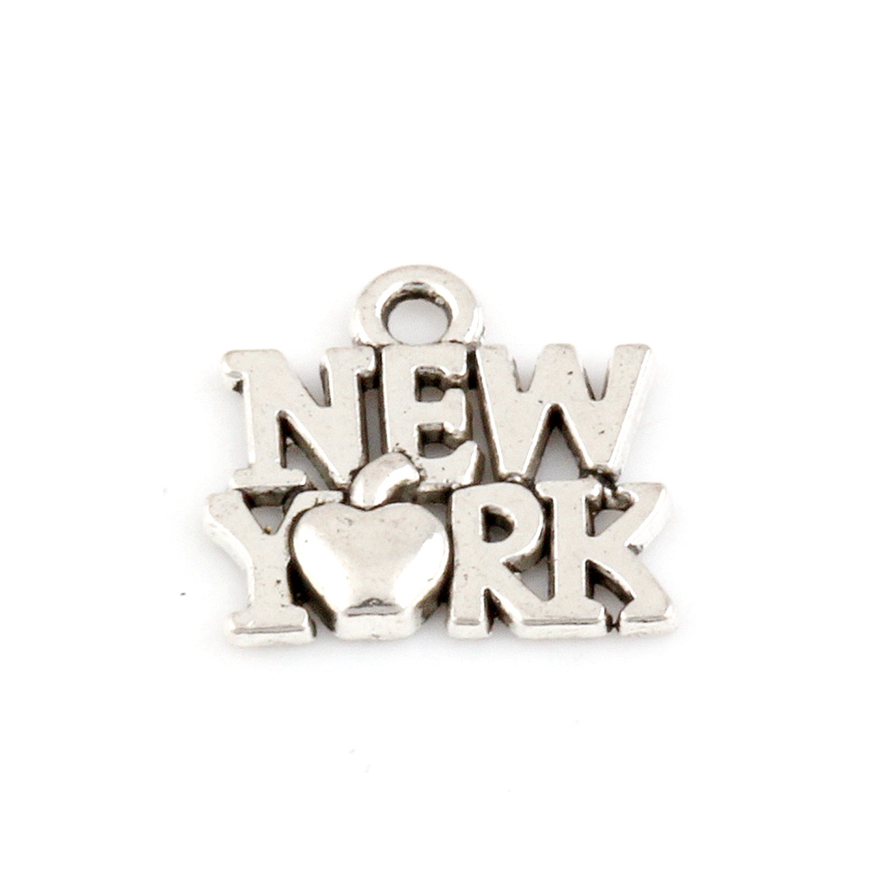 30 個合金「ニューヨーク」チャームペンダントジュエリー作成 - Jewelry Making York のレビューと価格