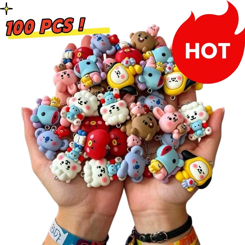 7 個 BT21 樹脂漫画チャーム DIY アクセサリークラ - Jewelry Making Charms のレビューと価格