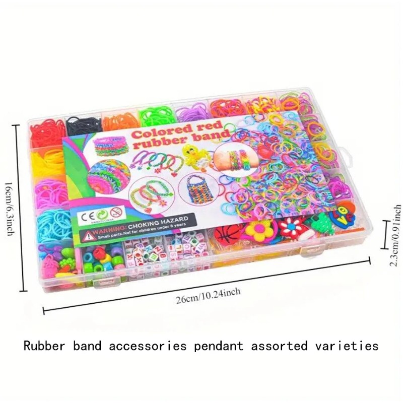 4300個以上+32色の鮮やかなカラーゴムバンド詰め合わせ  - Jewelry Making Diy Kit のレビューと価格