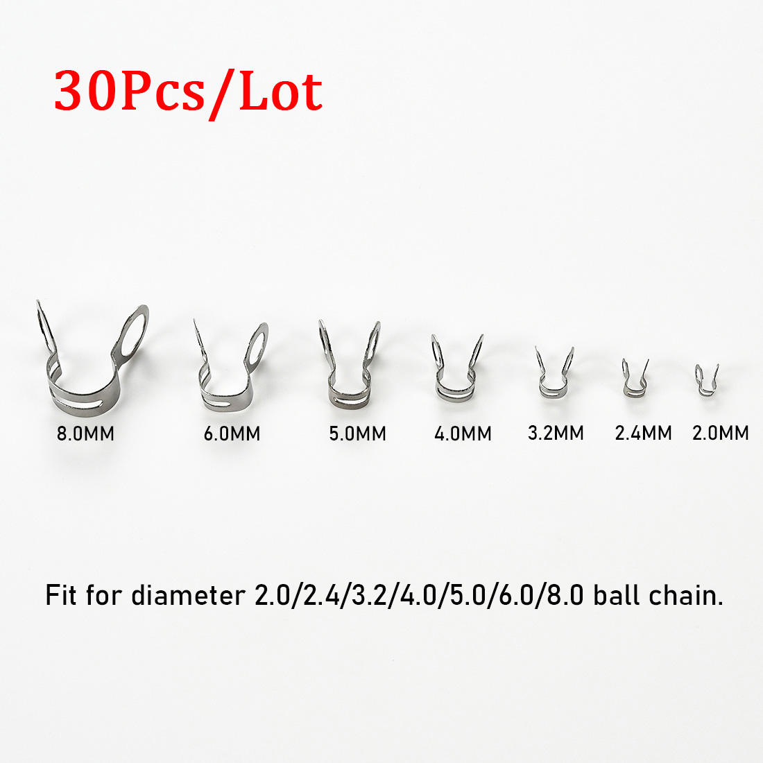 30 個のステンレス鋼ボールチェーンコネクタクラスプ 2.0 - Jewelry Making Pins のレビューと価格