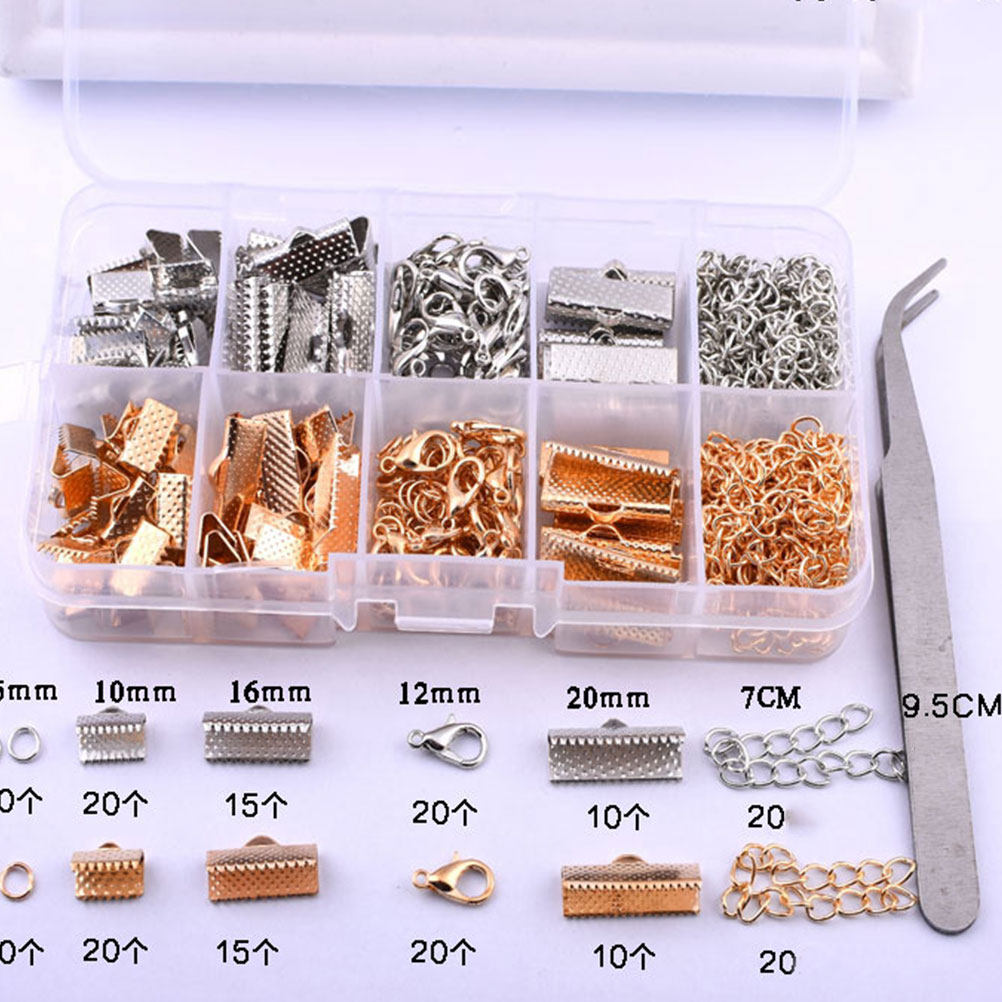 371個入りゴールデンネックレスバックルジュエリー製作ツール - Jewelry Making Diy Kit のレビューと価格