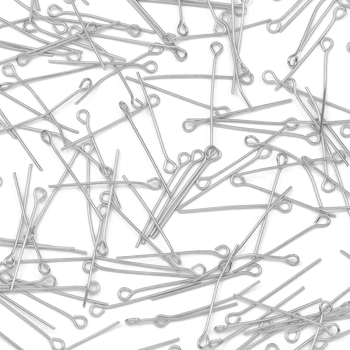 100個/ロット ステンレス製アイピン DIYジュエリーアク - Jewelry Making Head Pins のレビューと価格