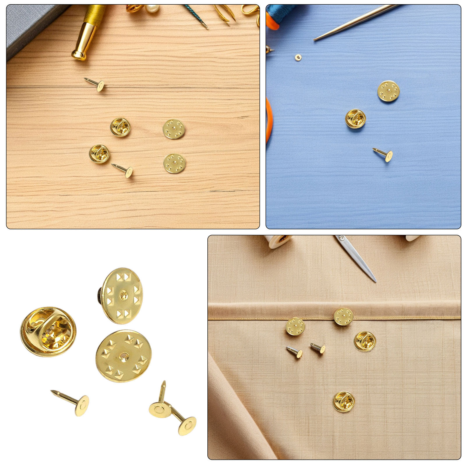200セット ブローチピンバック メタルロッククラスプ DI - Jewelry Making Diy Kit のレビューと価格