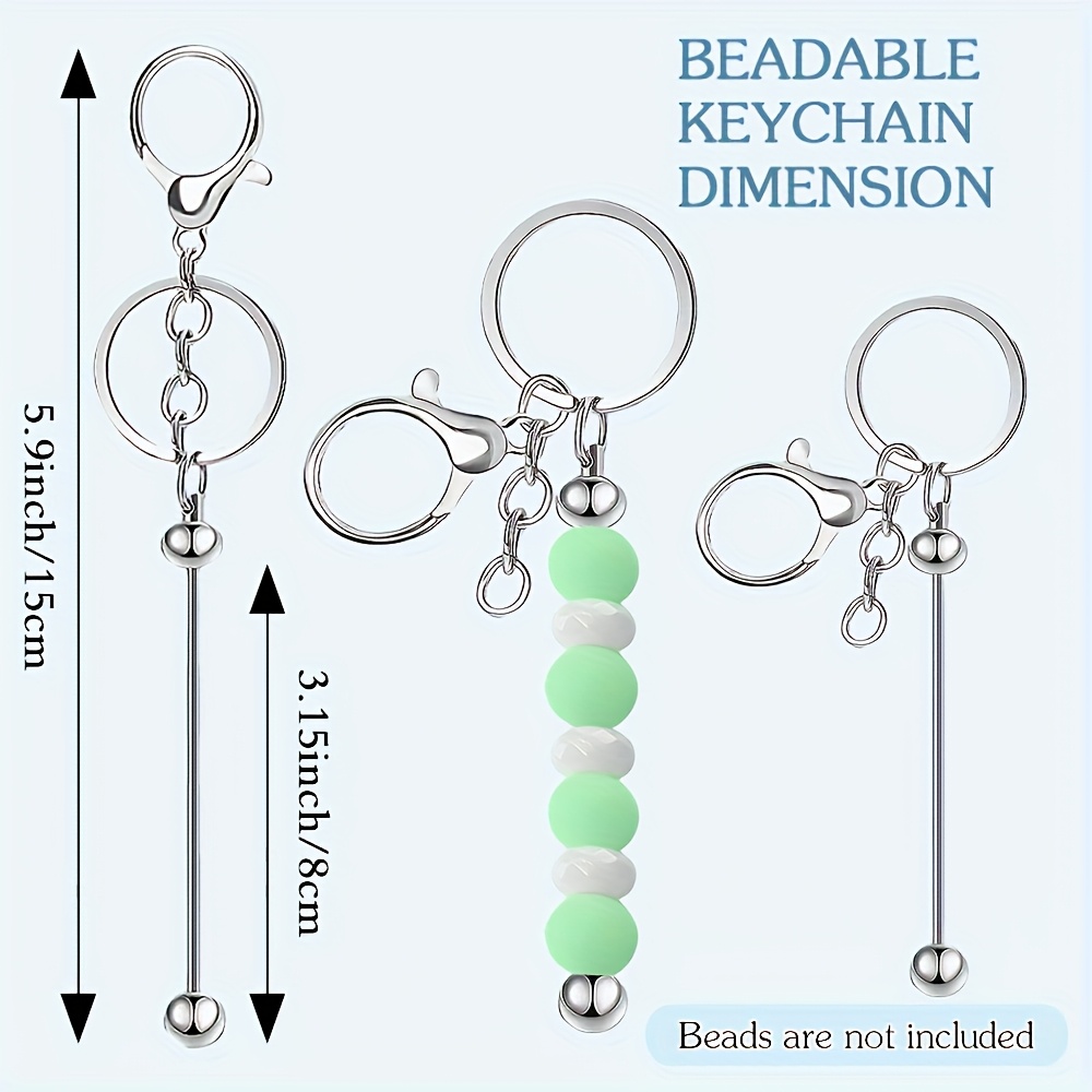 10 個 DIY ユニークなブランクビーズキーホルダー作成キ - Jewelry Making Tutorials のレビューと価格