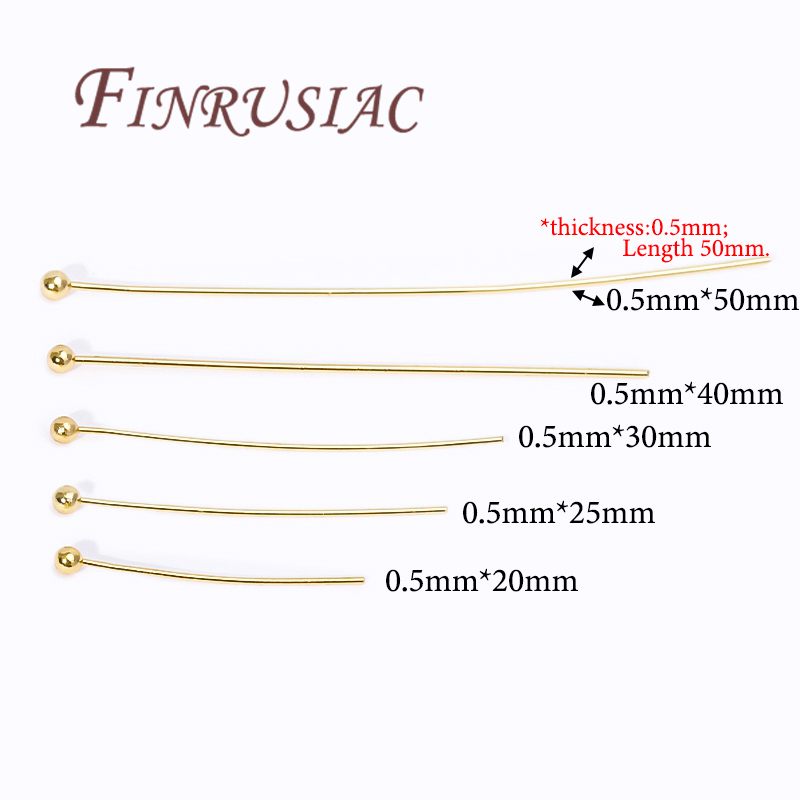 50 個 20-50 ミリメートルゴールドメッキピンジュエリ - Jewelry Making Head Pins のレビューと価格