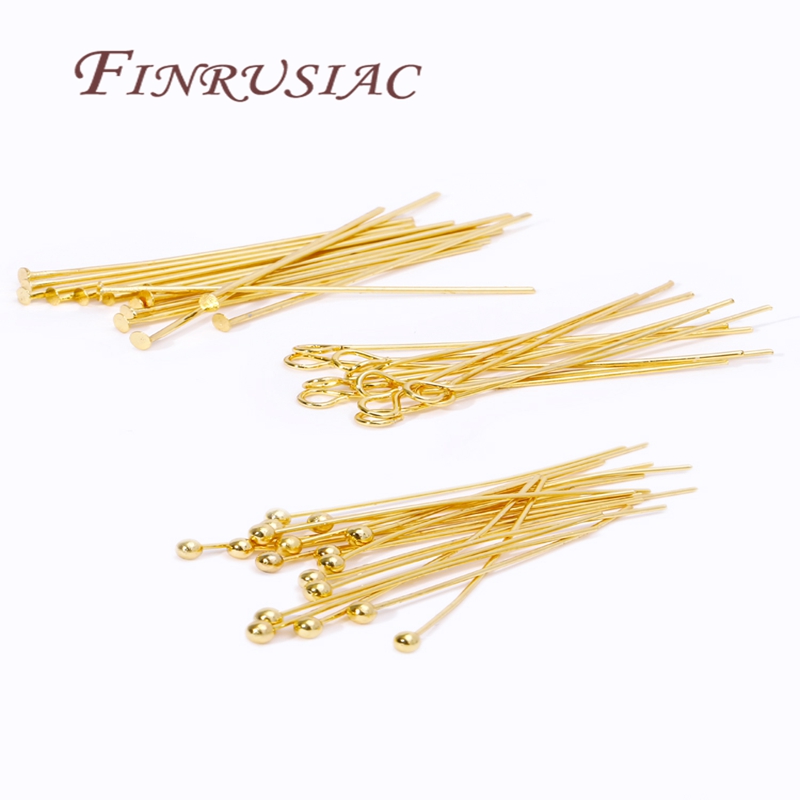 50 個 20-50 ミリメートルゴールドメッキピンジュエリ - Jewelry Making Head Pins のレビューと価格