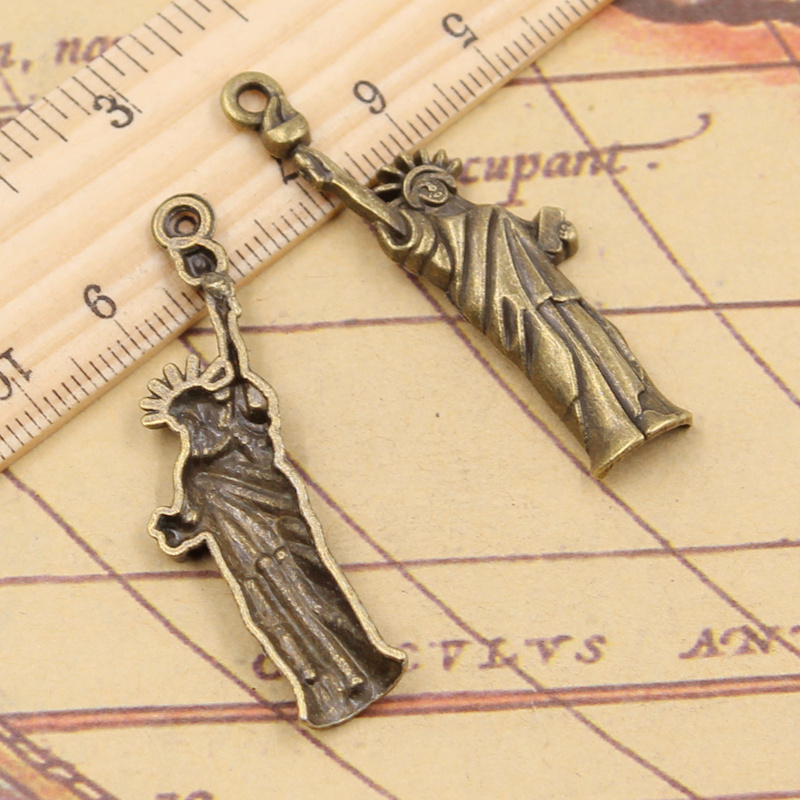 磨かれたブロンズと銀の色の彫像,リバティ,手作りの手工芸品, - Jewelry Making York のレビューと価格