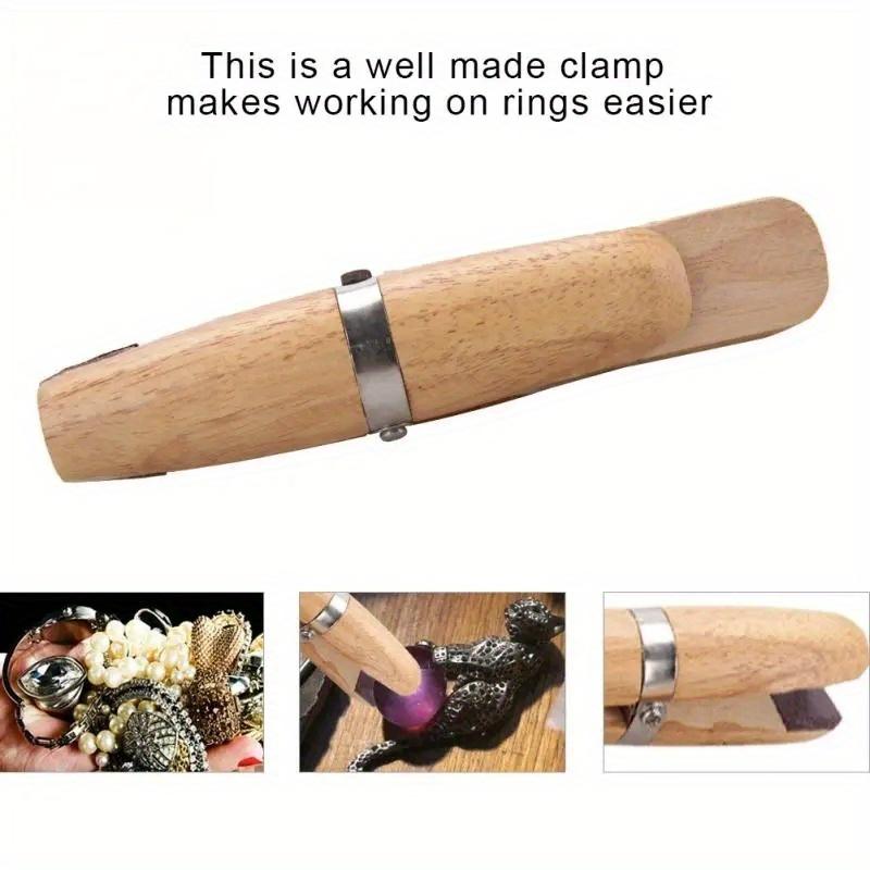 1Pc 新高品質木製リングクランプ宝石商ホルダージュエリー作 - Jewelry Making Hand Tools のレビューと価格