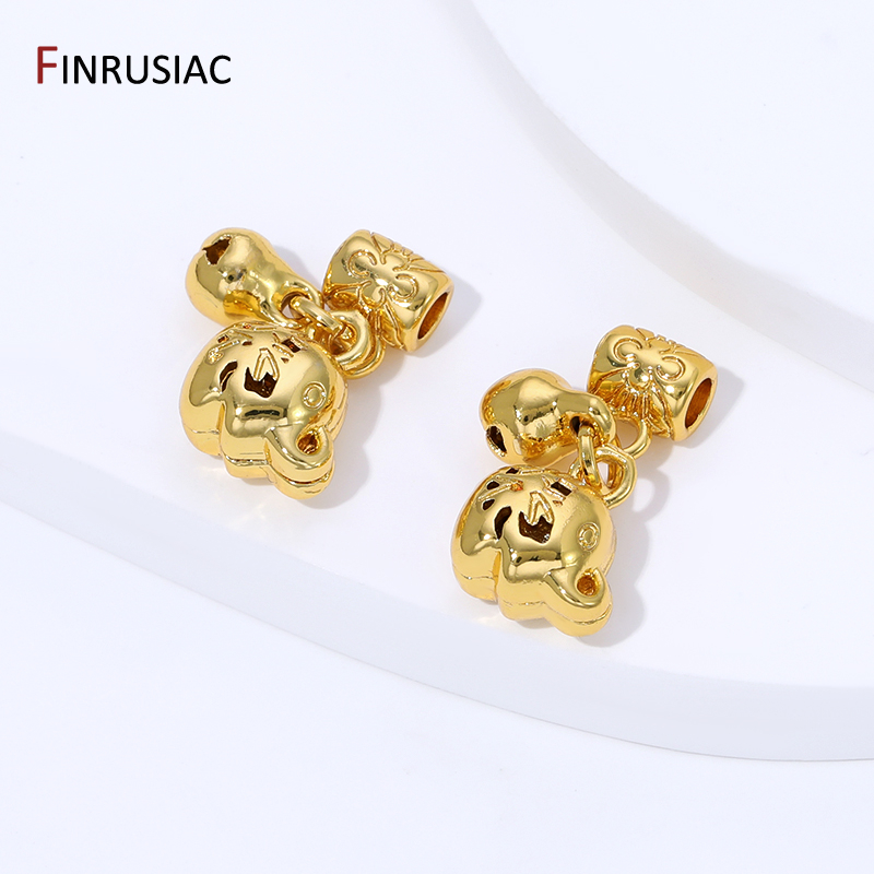 18K金メッキ真鍮ペンダントベイル、幸運の鐘チャーム付きチュ - Jewelry Making Charms のレビューと価格