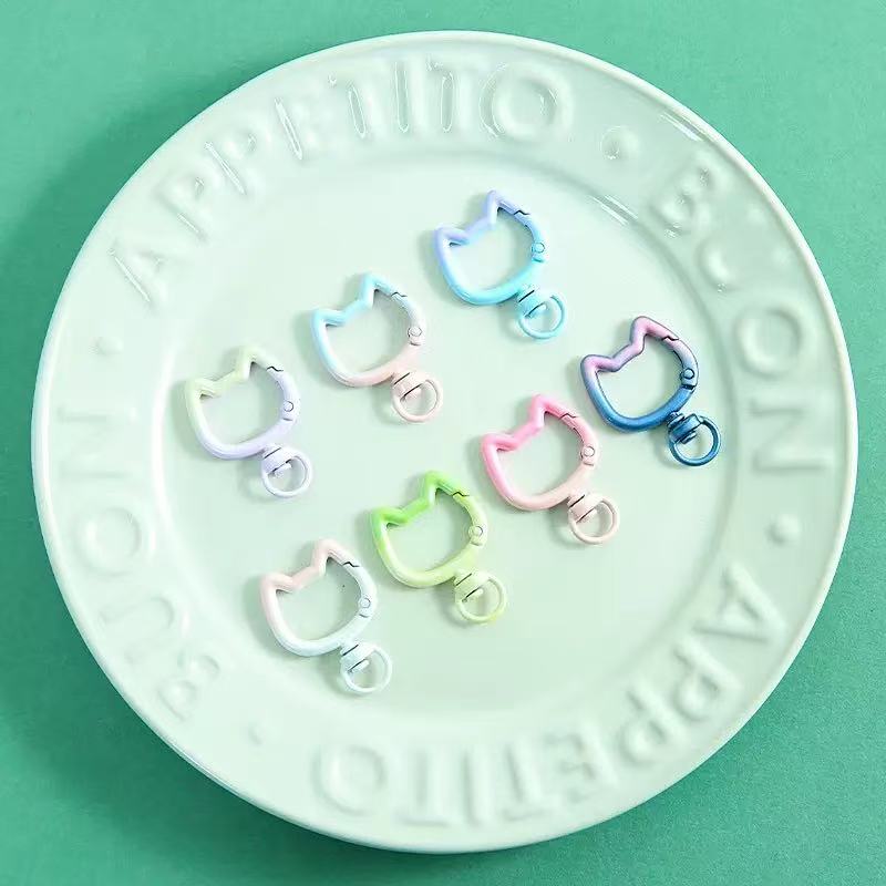 5-10 個グラデーションかわいい猫クラスプ開閉可能なコネク - Jewelry Making Pins のレビューと価格